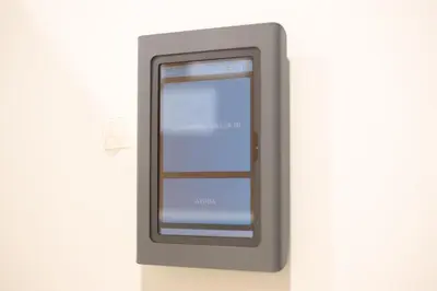 an ipod is attached to a wall at Hey Rooms in Cerdanyola del Valles