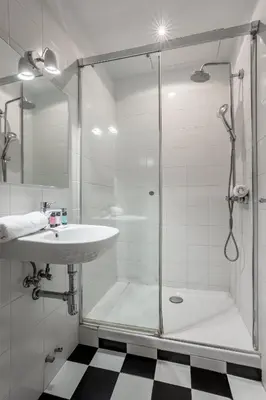 a bathroom with a shower and a sink at The Collection Barcelona - Ronda Sant Pere in Barcelona