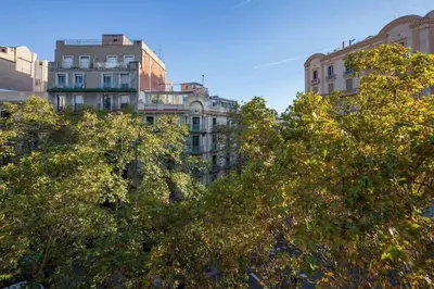 a bathroom with a sink and a shower and a toilet at The Collection Barcelona - Ronda Sant Pere Private City Center 3Bedroom Suite B in Barcelona