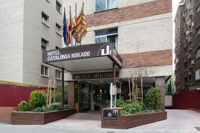 a hotel with a sign that reads hotel california maksod at Catalonia Mikado in Barcelona