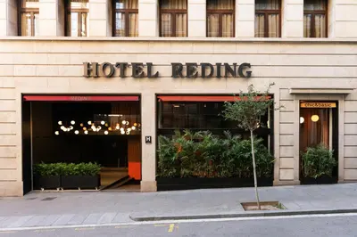 a hotel reidding sign on the side of a building at chic&basic Reding in Barcelona
