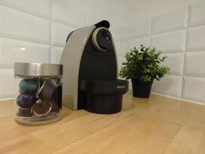 a coffee maker sitting on top of a kitchen counter at Barcelona Just Like Home in Barcelona