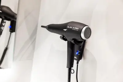 a microphone on a tripod next to a wall at NH Barcelona Eixample in Barcelona