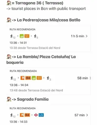a screenshot of a cell phone showing the number of telologists at Oasis familiar Terrassa in Terrassa