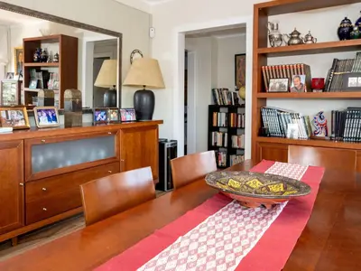 a dining room with a table with a bowl on it at Apartment Millenium by Interhome in Premia de Dalt