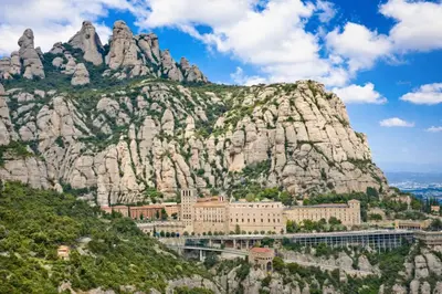 a mountain view of the palace of versailles at Catalunya Casas Elegant Mountain Villa just 30km to Barcelona in Corbera de Llobregat